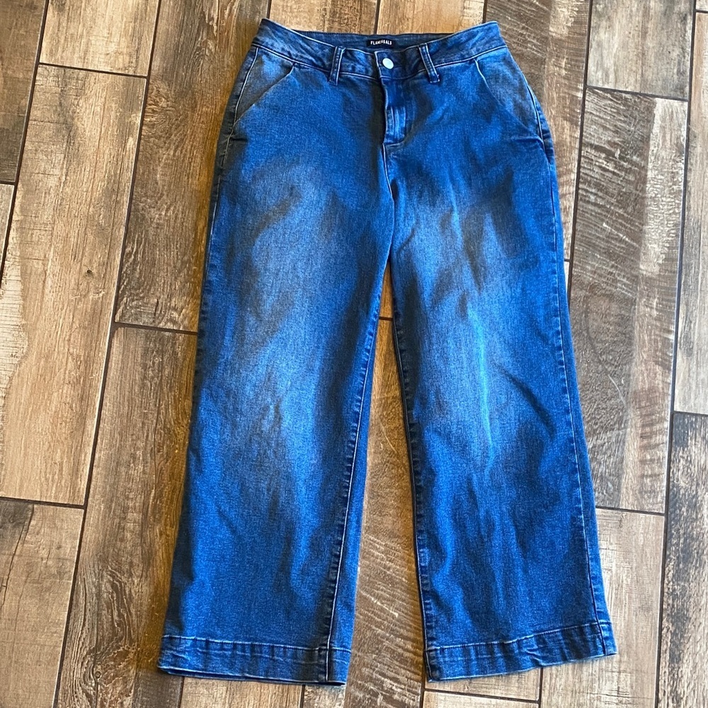 Flamingals Blue Wide-Leg Jeans